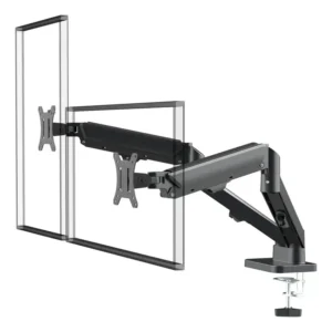 Suporte Duplo Articulado Com Mola Vesa Para Monitores Preto